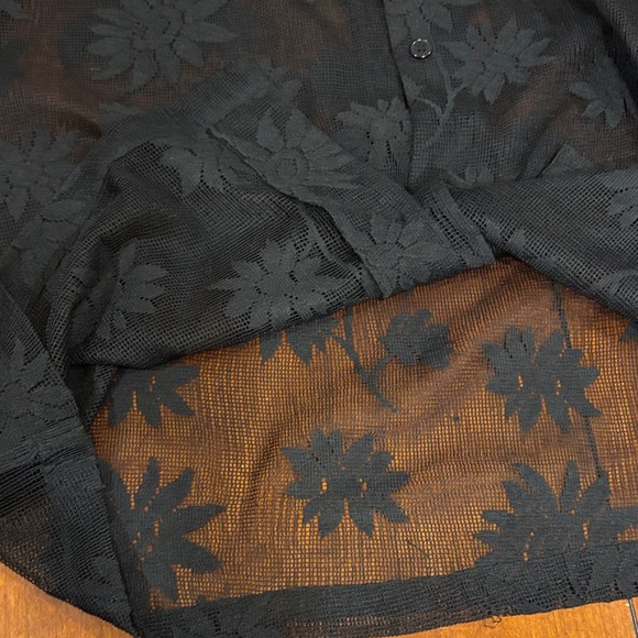 ASOS Black Floral Casual Button Down Shirt - Picture 8 of 11